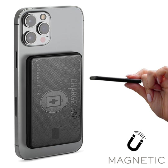 (Wireless) Matte Black Magnetic ChargeCard - No Cables banner